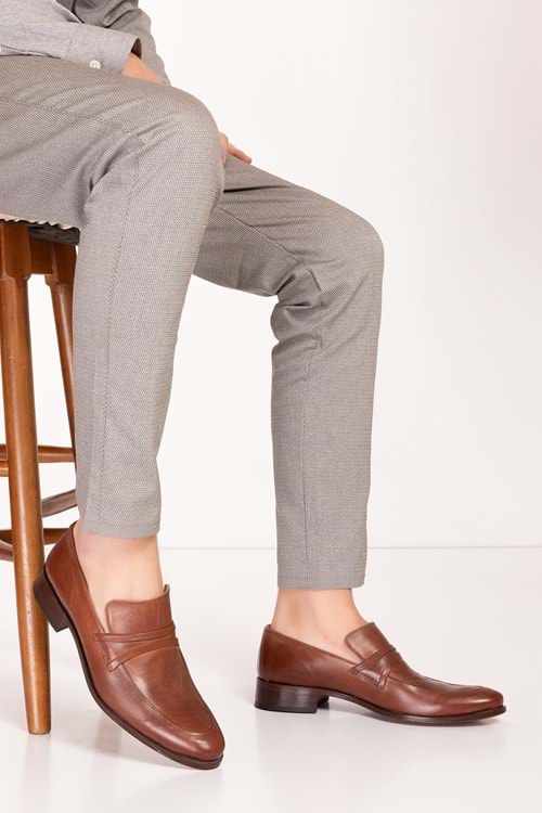 Gondol Erkek Hakiki Deri Kösele Taban Klasik Ayakkabı tx.8253 - Taba - 41