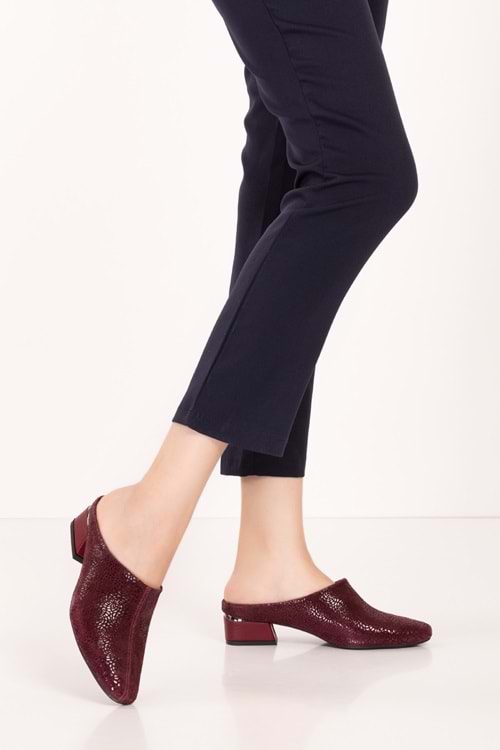 Gondol Hakiki Deri Şık Rahat Sabo Gondol Terlik vdt.16 - Bordo - 41