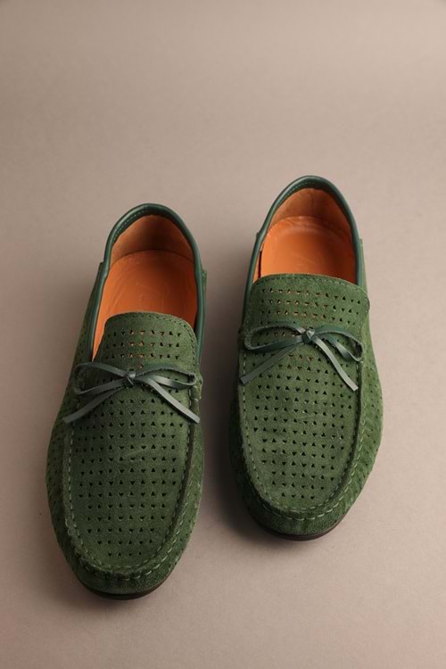 Gondol Erkek Hakiki Deri Klasik Loafer Yeşil 42 ttx.206