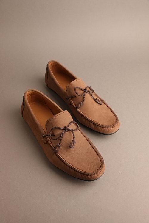 Gondol Erkek Hakiki Deri Klasik Loafer Vizon 41 ttx.219