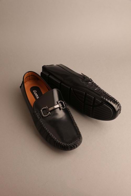Gondol Erkek Hakiki Deri Klasik Loafer Siyah 42 ttx.220