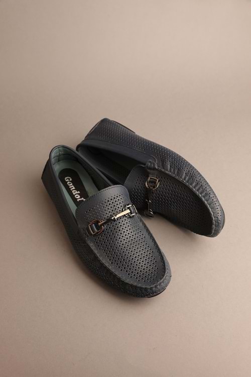 Gondol Erkek Hakiki Deri Klasik Loafer Lacivert 41 ttx.221