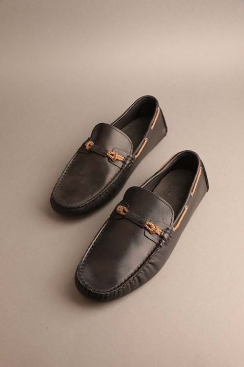 Gondol Erkek Hakiki Deri Klasik Loafer Siyah 41 ttx.228