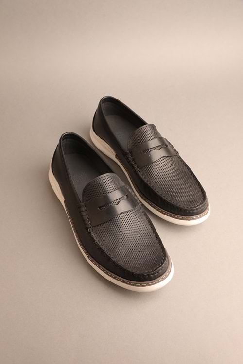 Gondol Erkek Hakiki Deri Klasik Loafer Siyah 41 ttx.234