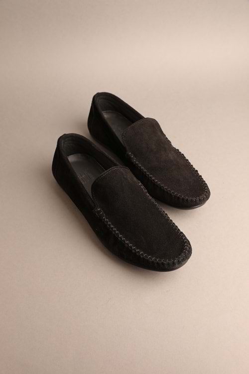 Gondol Erkek Hakiki Deri Klasik Loafer Siyah Süet 41 ttx.239