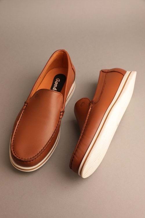 Gondol Erkek Hakiki Deri Klasik Loafer Kahverengi 42 ttx.253