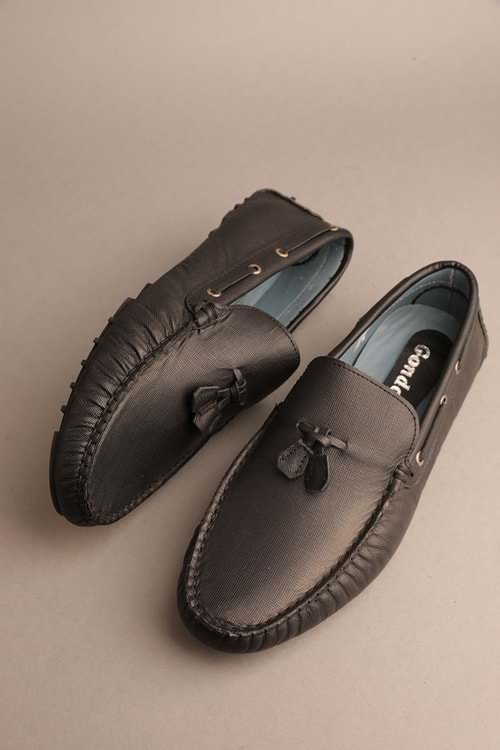 Gondol Erkek Hakiki Deri Klasik Loafer Siyah 41 ttx.269