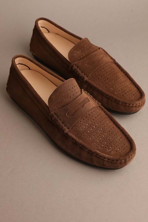 Gondol Erkek Hakiki Deri Klasik Loafer Haki 41 ttx.280