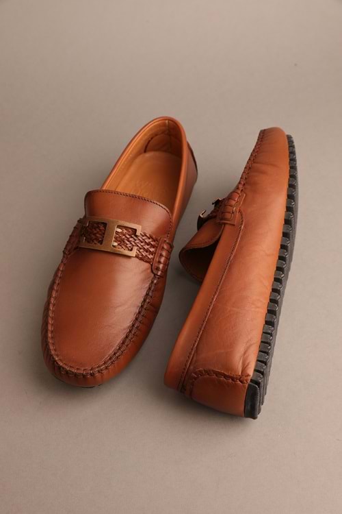 Gondol Erkek Hakiki Deri Klasik Loafer Taba 41 ttx.282