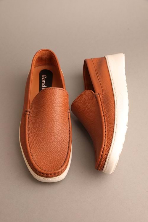 Gondol Erkek Hakiki Deri Klasik Loafer Taba 42 ttx.285