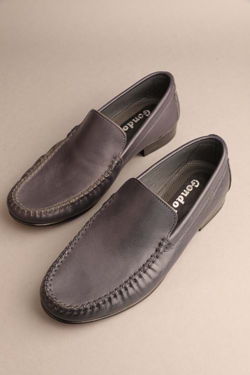 Gondol Erkek Hakiki Deri Klasik Loafer Lacivert 39 ttx.293
