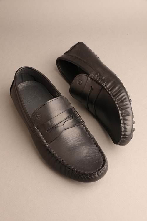 Gondol Erkek Hakiki Deri Klasik Loafer Lacivert 41 ttx.294