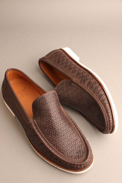 Gondol Erkek Hakiki Deri Klasik Loafer Kahverengi 42 ttx.297