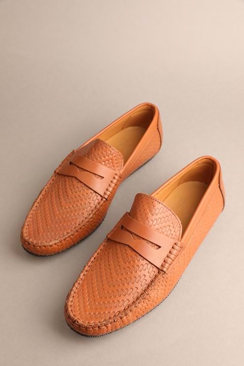Gondol Erkek Hakiki Deri Klasik Loafer Taba 41 ttx.20132
