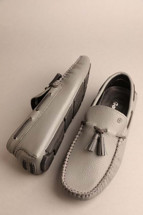 Gondol Erkek Hakiki Deri Klasik Loafer Taş 42 ttx.20144