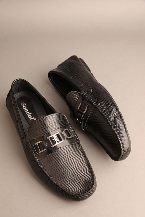 Gondol Erkek Hakiki Deri Klasik Loafer Siyah 42 ttx.20147