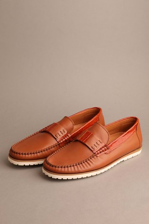 Gondol Erkek Hakiki Deri Klasik Loafer Taba 42 ttx.20151