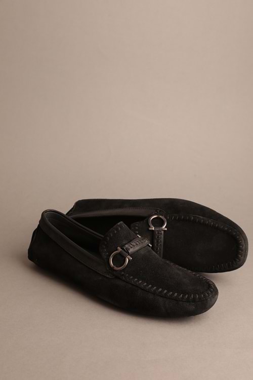 Gondol Erkek Hakiki Deri Klasik Loafer Siyah Süet 41 ttx.20153