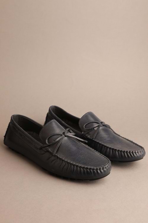 Gondol Erkek Hakiki Deri Klasik Loafer Lacivert 42 ttx.20157