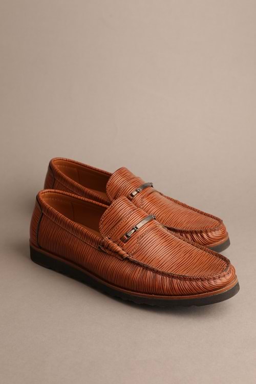 Gondol Erkek Hakiki Deri Klasik Loafer Taba 42 ttx.20164