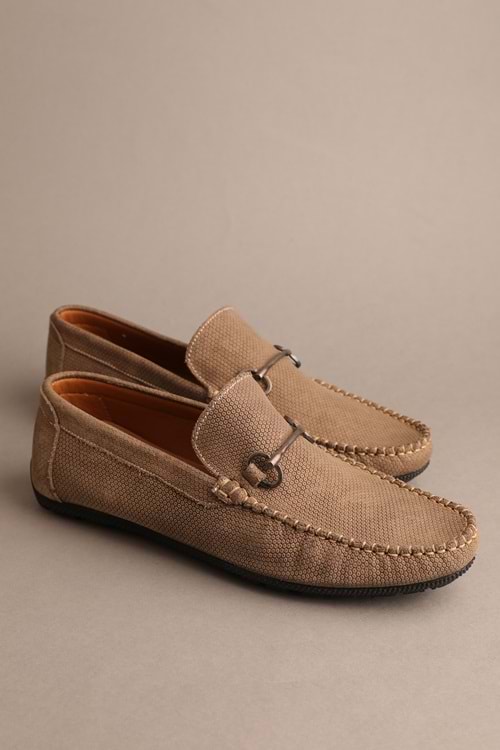 Gondol Erkek Hakiki Deri Klasik Loafer Vizon 41 ttx.20165