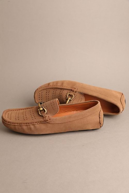 Gondol Erkek Hakiki Deri Klasik Loafer Vizon 42 ttx.20179