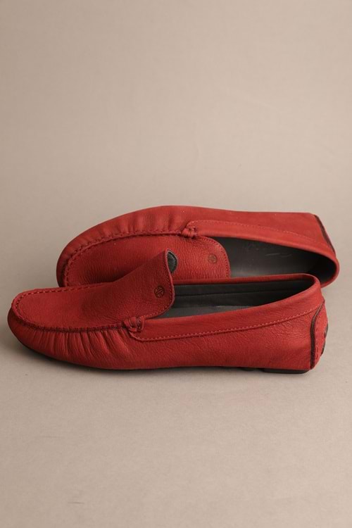Gondol Erkek Hakiki Deri Klasik Loafer Bordo 42 ttx.20182