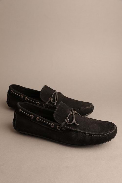 Gondol Erkek Hakiki Deri Klasik Loafer Siyah Süet 41 ttx.602