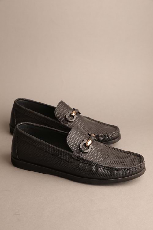 Gondol Erkek Hakiki Deri Klasik Loafer Siyah 42 ttx.604