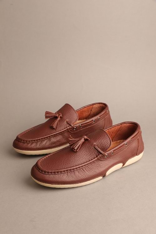Gondol Erkek Hakiki Deri Klasik Loafer Kahverengi 41 ttx.609