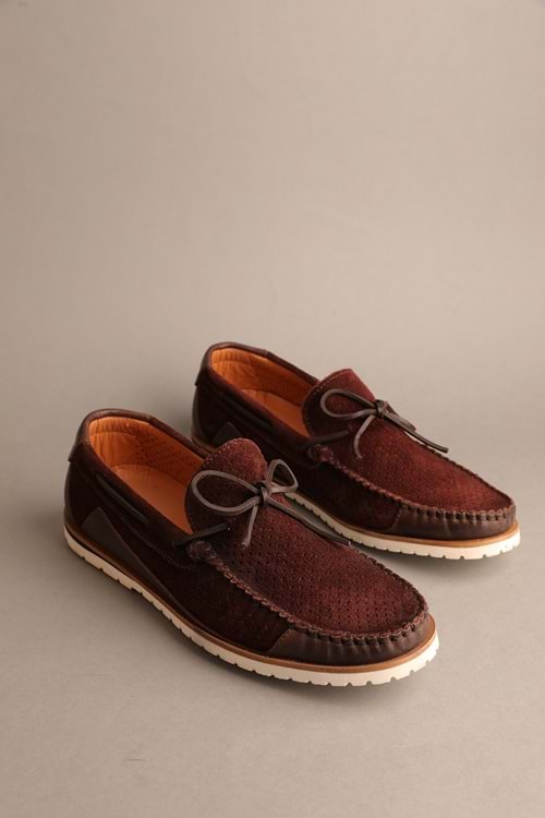 Gondol Erkek Hakiki Deri Klasik Loafer Kahve Süet 42 ttx.612