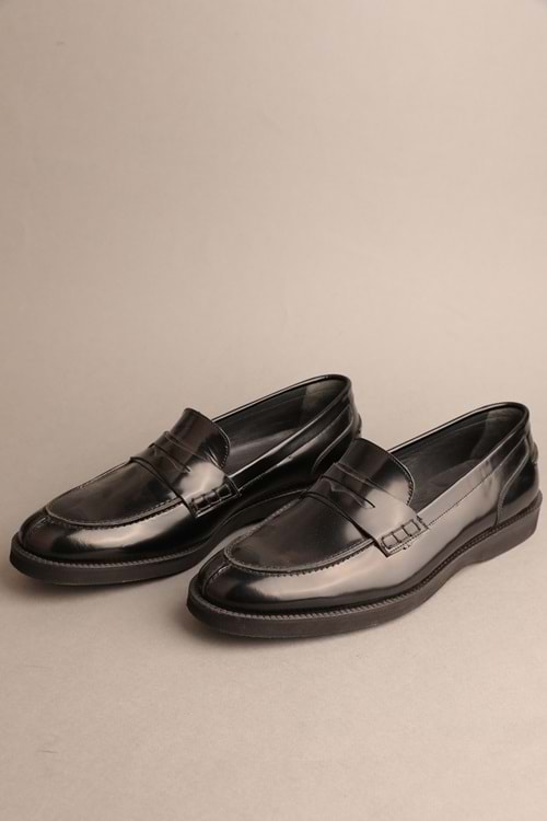 Gondol Erkek Hakiki Deri Klasik Loafer Siyah 42 ttx.613