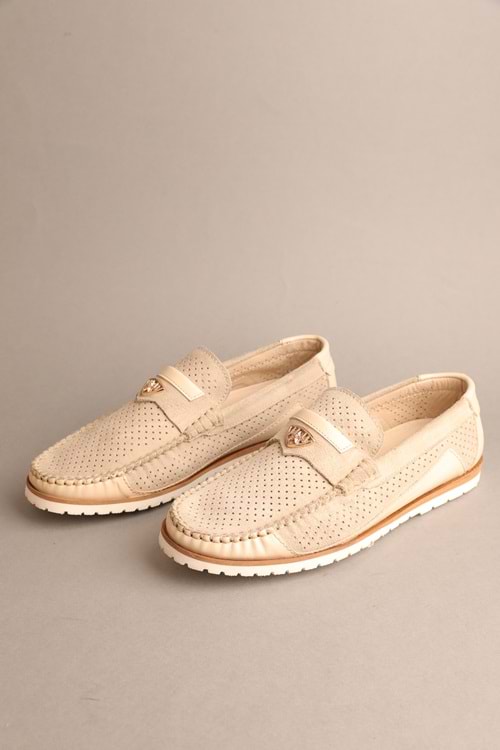 Gondol Erkek Hakiki Deri Klasik Loafer Buz Gri 42 ttx.614