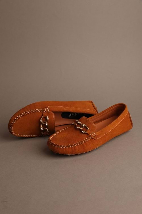 Gondol Kadın Hakiki Deri Klasik Loafer Gri 37 ttx.712