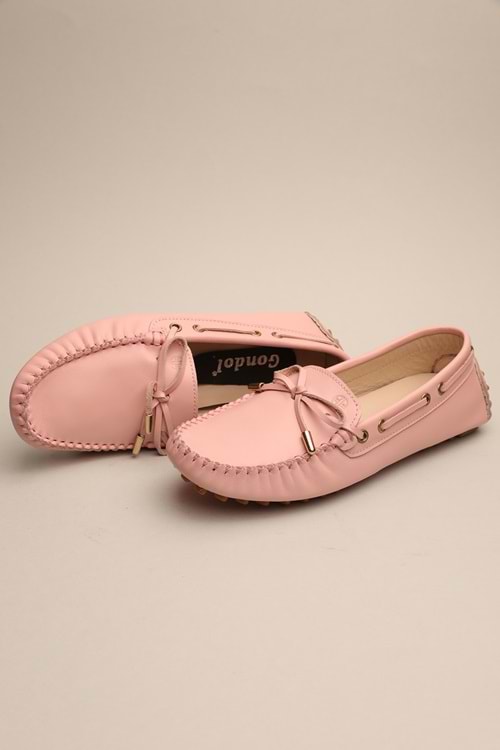 Gondol Kadın Hakiki Deri Klasik Loafer Pudra 37 ttx.753