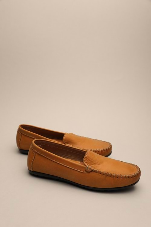 Gondol Kadın Hakiki Deri Klasik Loafer Taba 36 ttx.768