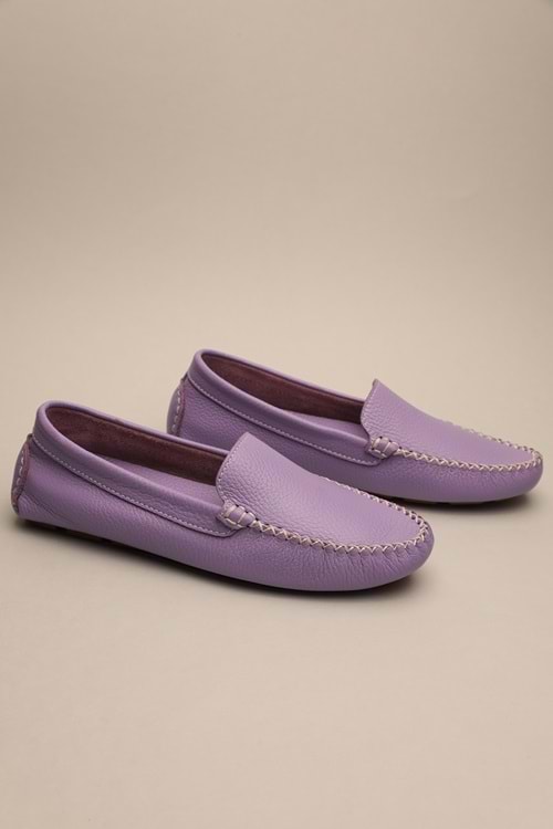 Gondol Kadın Hakiki Deri Klasik Loafer Lila 37 ttx.7012