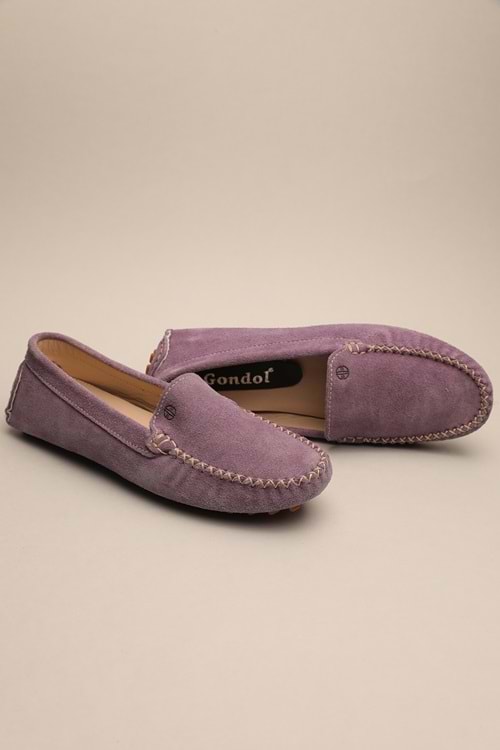 Gondol Kadın Hakiki Deri Klasik Loafer Lila 37 ttx.7014