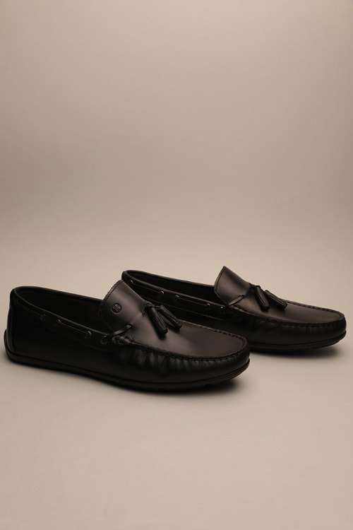 Gondol Erkek Hakiki Deri Klasik Loafer Siyah 42 ttx.620