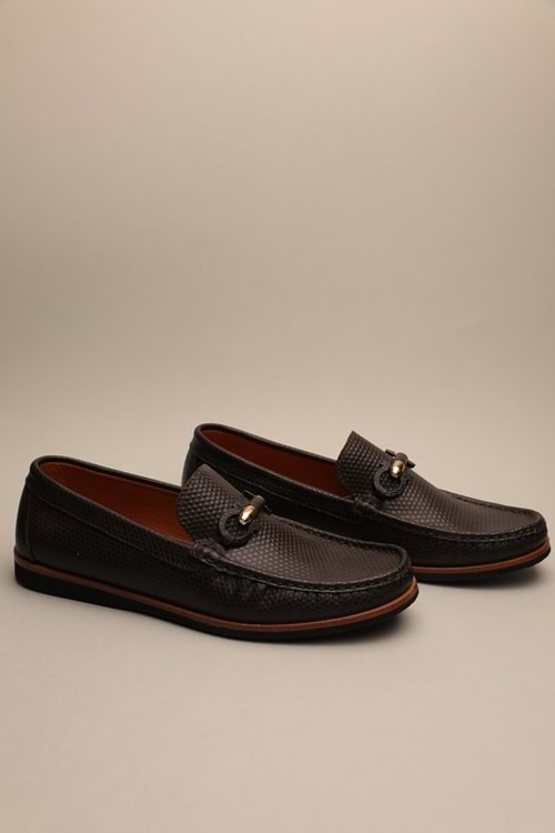 Gondol Erkek Hakiki Deri Klasik Loafer Kahverengi 42 ttx.624