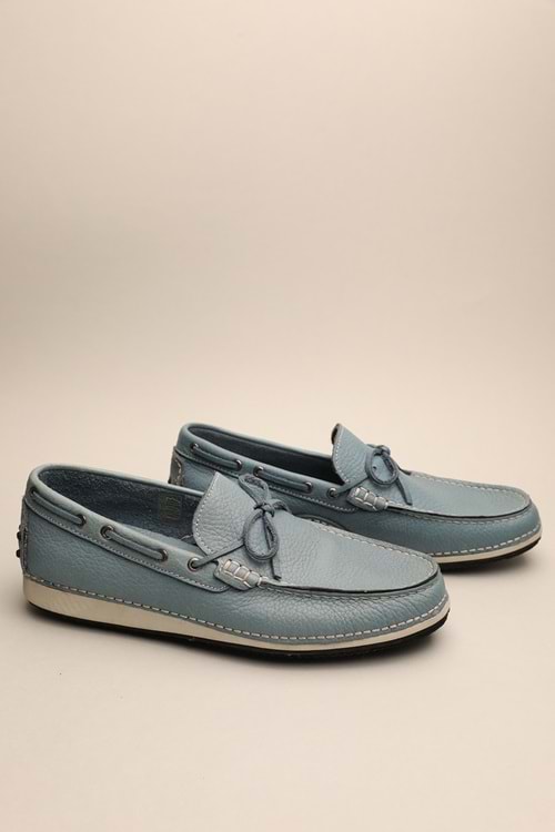 Gondol Erkek Hakiki Deri Klasik Loafer Mavi 40 ttx.628