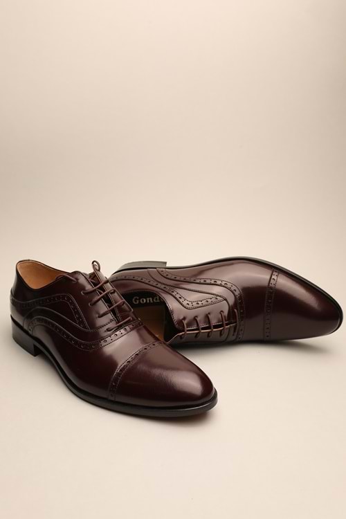 Gondol Erkek Hakiki Deri Klasik Kösele Kahverengi 42 ttx.120