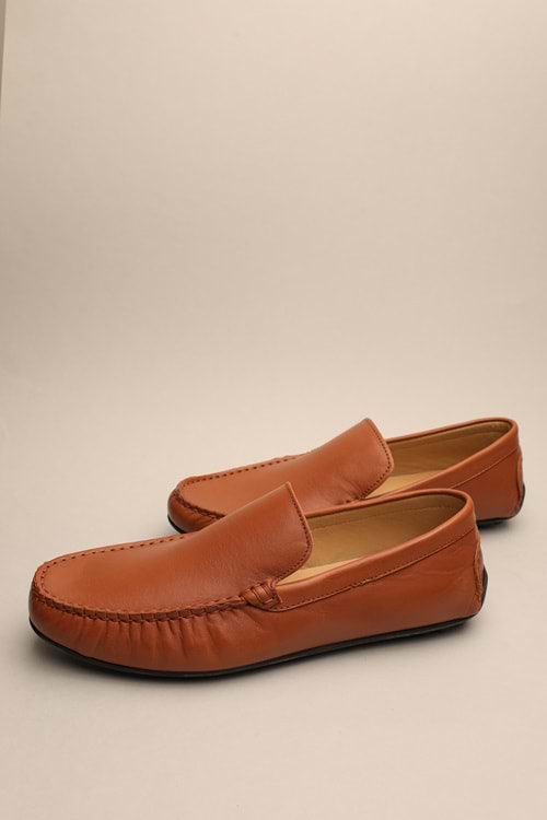 Gondol Erkek Hakiki Deri Klasik Loafer Taba 42 ttx.640