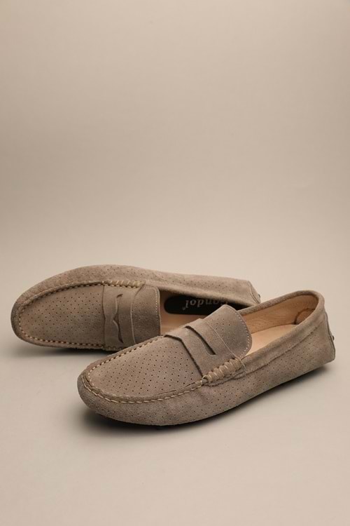Gondol Erkek Hakiki Deri Klasik Loafer Vizon 41 ttx.641