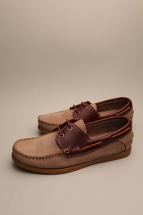 Gondol Erkek Hakiki Deri Klasik Loafer Vizon 42 ttx.646