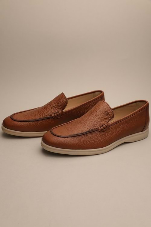 Gondol Erkek Hakiki Deri Klasik Loafer Taba 42 ttx.688