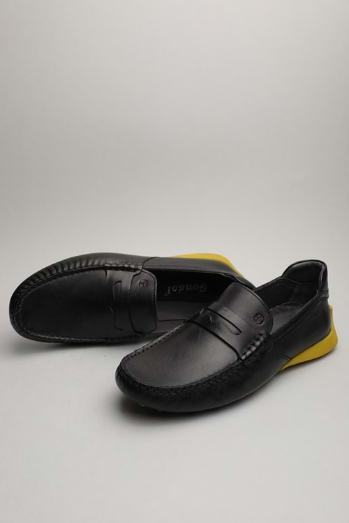 Gondol Erkek Hakiki Deri Klasik Loafer Siyah 42 ttx.694