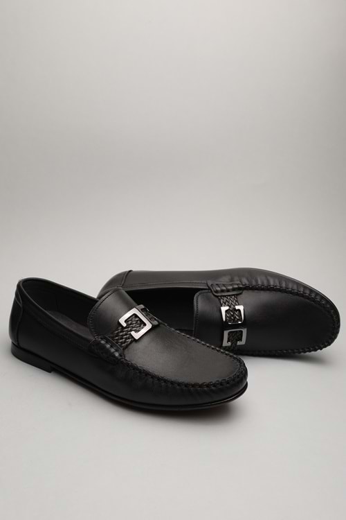 Gondol Erkek Hakiki Deri Klasik Loafer Siyah 42 ttx.696