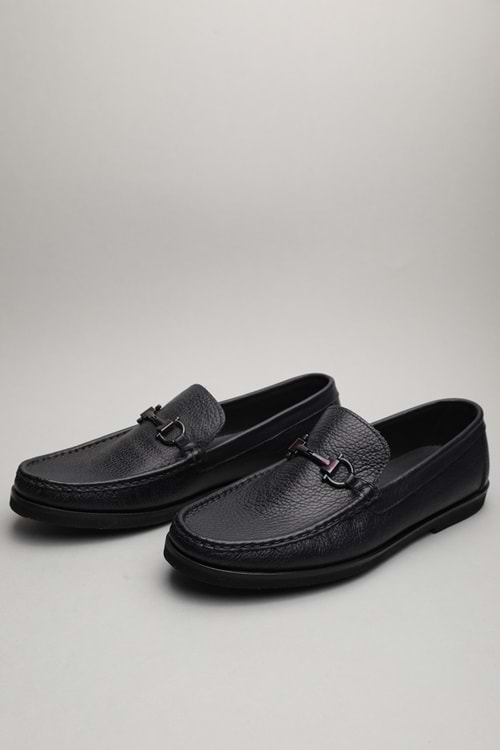 Gondol Erkek Hakiki Deri Klasik Loafer Lacivert 42 ttx.697