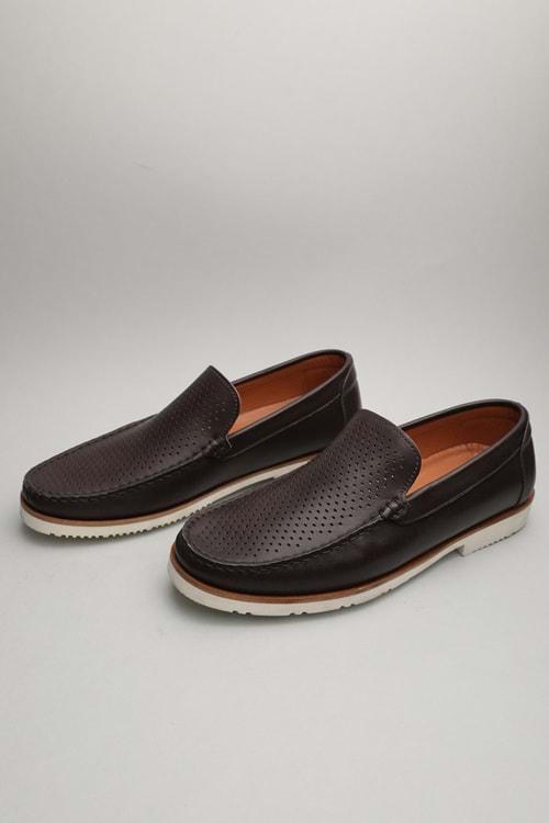 Gondol Erkek Hakiki Deri Klasik Loafer Kahverengi 42 ttx.60115